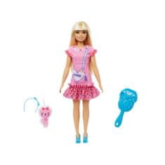 Mattel Moje první Barbie Moje první panenka Barbie pohyblivé končetiny + kočička HLL19 ZA5081