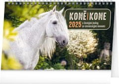 Notique Stolní kalendář Koně – Kone CZ/SK 2025, 23,1 x 14,5 cm