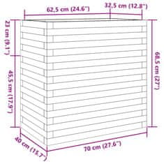 Vidaxl Zahradní truhlík 70 x 40 x 68,5 cm impregnované borové dřevo