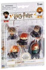 CurePink Set 5 figurek - razítek Harry Potter: Kouzelnický svět (výška 4 cm)