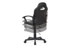 Autronic Kancelářská židle Kancelářská židle, bílá-černá ekokůže, výšk. nast., kříž plast černý (KA-V107 WT)