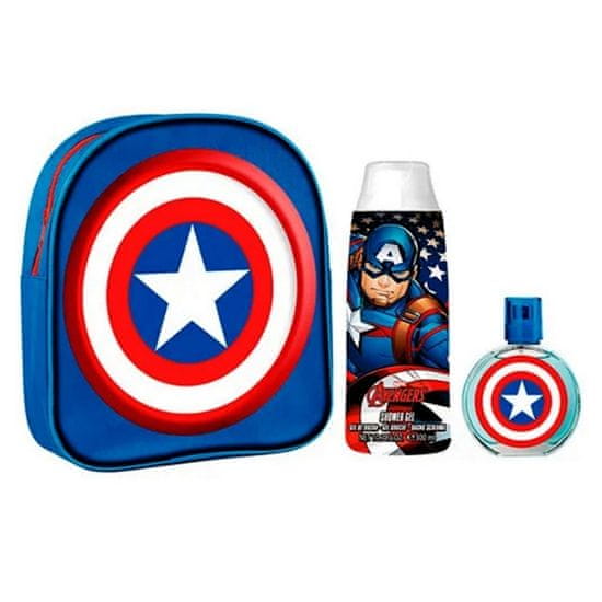 MARVEL Captain America Eau De Toilette Spray 50ml Set 3 Pieces