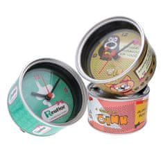 MPM QUALITY Analogový budík vícebarevné MPM Cans Kids - C01.2573.99, černá mix