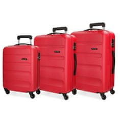 Joummabags ROLL ROAD Flex Red, Sada ABS cestovních kufrů, 55-65-75cm, 5849464