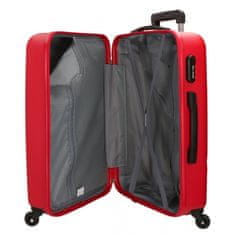 Joummabags ROLL ROAD Flex Red, Sada ABS cestovních kufrů, 55-65cm, 5849564