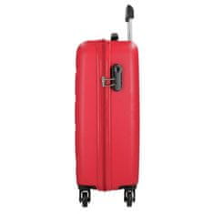 Joummabags ROLL ROAD Flex Red, Sada ABS cestovních kufrů, 55-65cm, 5849564