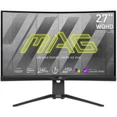 MSI LED monitor MAG/275CQRXF/27&apos;&apos;/VA/QHD/240Hz/1ms/Black/3R (MAG 275CQRXF)