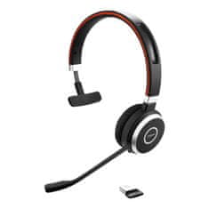 Jabra Evolve 65 SE/Mono/BT/Bezdrát/MS/Stand/Černá-červená