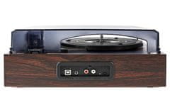 Nedis gramofon/ 1x stereo RCA/ 18 W/ vestavěný (před) zesilovač/ převod MP3/ ABS/ MDF/ hnědý