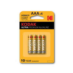 Kodak baterie ULTRA PREMIUM alkalická, AAA, 4 ks, blistr