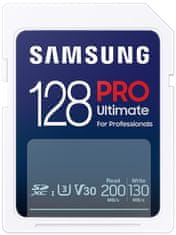 Samsung PRO Ultimate SDXC 128GB + USB Adaptér / CL10 USH-I U3 / V30