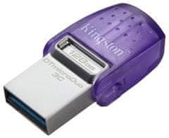 Kingston DataTraveler MicroDuo 3C/128GB/USB 3.2/USB-A + USB-C/Fialová