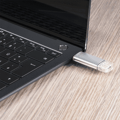 Hama Flash Pen Laeta, USB-C/USB-A 3.1, 128 GB, 40 MB/s, stříbrný