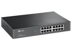 TP-Link TL-SF1016DS 16-Port 10/100M Switch, 16 10/100M RJ45 Ports, 1U 13-inch Rack-mountable Steel Case