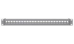 Ubiquiti 24-Port Blank Keystone Patch Panel - Panel do rozvaděče 19", pro keystone, stříbrný, 1U