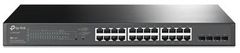 TP-Link switch 28-Port, 24x 10/100/1000Mbps RJ45 PoE+ 802.3at/af, 4× Gbit SFP slots, 250W