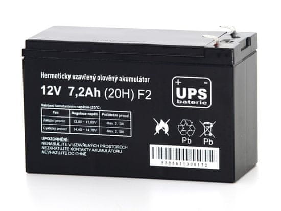 UPS baterie 12V 7,2Ah F2