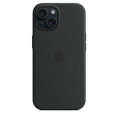 Apple silikonový kryt s MagSafe na iPhone 15 Černá