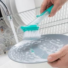 InnovaGoods Scourer Brush with Handle and Soap Dispenser Cleasy InnovaGoods 