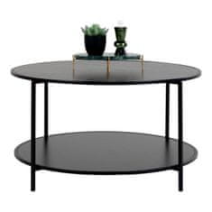 House Nordic Konferenční stolek, černý, černý rám\nØ80x45 cm