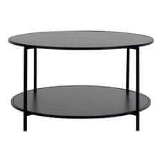 House Nordic Konferenční stolek, černý, černý rám\nØ80x45 cm