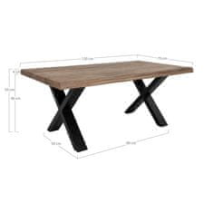 House Nordic Konferenční stolek, dub olejový kouřový se zvlněnou hranou\n70x120xh50 cm