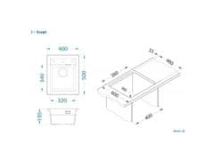 Alveus ATROX 10 beton 81 + pop up sifon