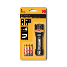 Kodak svítilna LED Focus 120 Flashlight, 30 Lumen + 3x AAA Extra Heavy Duty