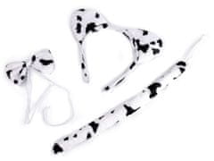 Karnevalová sada - kočka, dalmatin, myška, tygr - bílo-černá pejsek