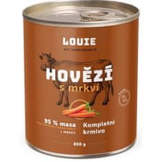 Louie konz. pro psy hovězí s mrkví 800 g