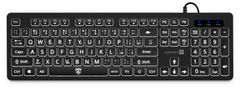 Connect IT LargeFont klávesnice s velkým fontem, CZ + SK verze, černá (CKB-7100-CS)