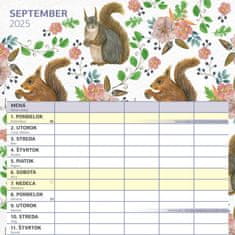 Presco Publishing NOTIQUE Rodinný plánovací kalendár 2025, 30 x 30 cm