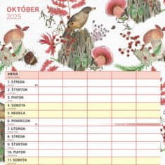 Presco Publishing NOTIQUE Rodinný plánovací kalendár 2025, 30 x 30 cm