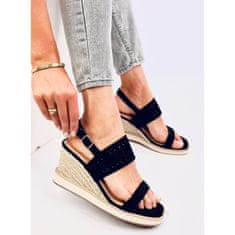 Černé sandály espadrille na platformách velikost 39