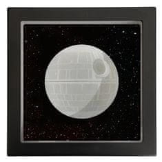 CurePink Dekorativní lampa - obraz Star Wars|Hvězdné války: Hvězda smrti (22 x 22 x 5 cm)
