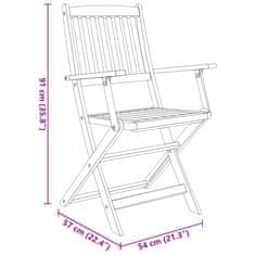 Vidaxl 7dílný skládací zahradní jídelní set masivní akáciové dřevo