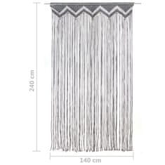 Vidaxl Macramé závěs antracitový 140 x 240 cm bavlna