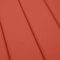 Vidaxl Poduška na lehátko červená melanž 200 x 60 x 4 cm textil