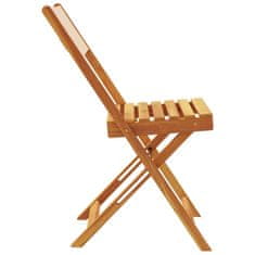 Vidaxl Skládací zahradní židle 6 ks béžové textil a masivní dřevo