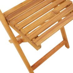 Vidaxl Skládací zahradní židle 6 ks béžové polyratan a masivní dřevo