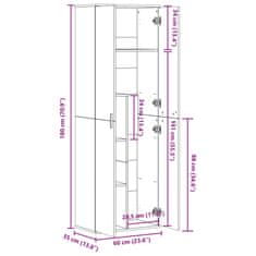 Vidaxl Skříň highboard dub sonoma 60 x 35 x 180 cm kompozitní dřevo