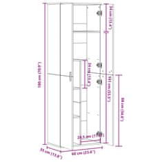 Petromila Skříň highboard černá 60 x 35 x 180 cm kompozitní dřevo