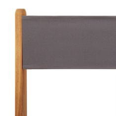 Petromila Bistro židle 2 ks antracitové masivní akáciové dřevo a textil