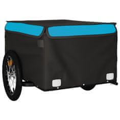 Vidaxl Vozík za kolo černý a modrý 45 kg železo
