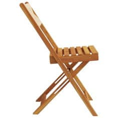 Vidaxl Skládací zahradní židle 8 ks béžové masivní akáciové dřevo