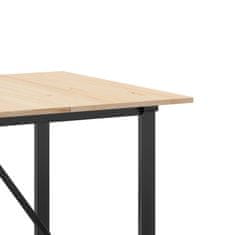 Vidaxl Jídelní stůl s O rámem 180 x 90 x 75 cm borové dřevo a litina