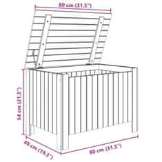 Vidaxl Úložný box s víkem RANA 80 x 49 x 54 cm masivní borové dřevo