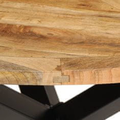 Vidaxl Jídelní stůl Ø 110 x 75 cm masivní hrubé mangovníkové dřevo