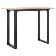 Vidaxl Jídelní stůl s O rámem 100 x 50 x 75 cm borové dřevo a litina
