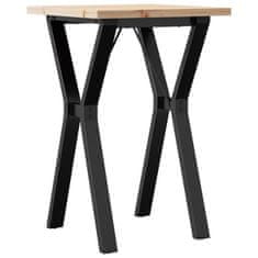 Vidaxl Jídelní stůl s Y rámem 50 x 50 x 75,5 cm borové dřevo a litina